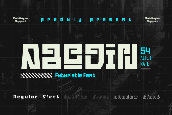 Abodin Futuristic Display Font for Clean Digital Branding