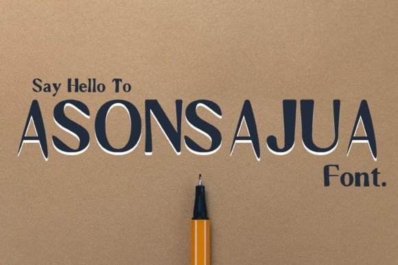 Asonsajua Display Font: Perfect for Magazines and Crafts