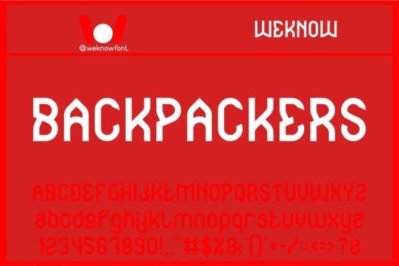 Backpackers Techno-Sci-Fi Display Font for Makers