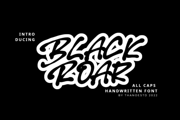 Black Roar: A Bold Handwritten Display Font for Branding