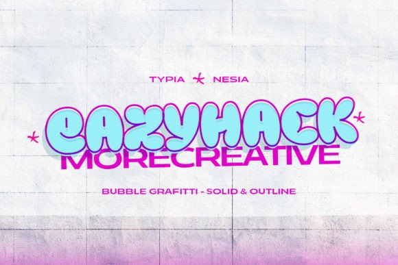 Eazyhack: A Modern Balloon Graffiti Font for Business Branding