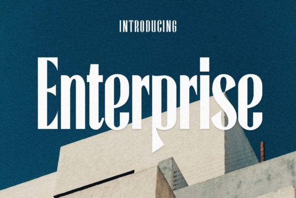 Enterprise Font: Strong, Tall Display Typeface for Small Business Branding
