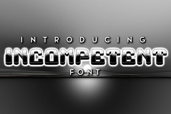 Incompetent Display Font: A Bold 3D Typeface for Editorial Design