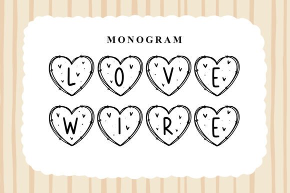 Monogram Love Wire for Elegant Editorial Design