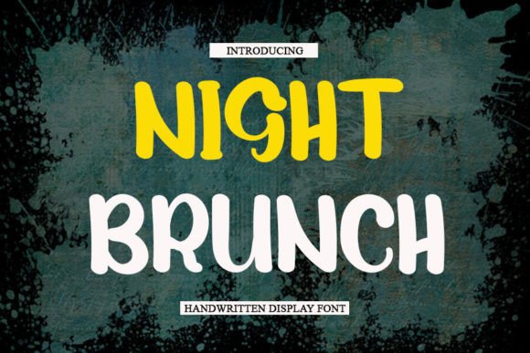 Night Brunch Font: A Handwritten Display Font for Makers