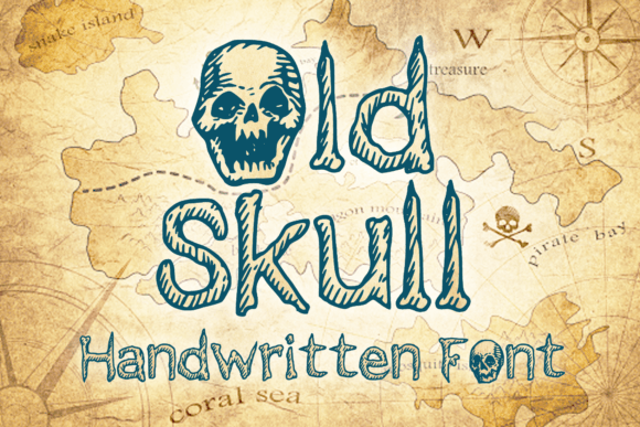 Old Skull Display Font for Handmade Products and Craft Projects