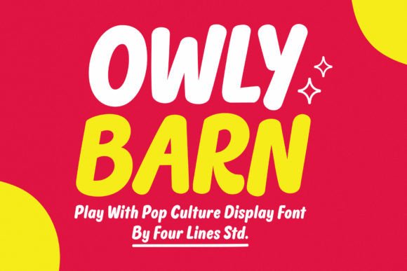 Owly Barn: A Playful Display Font for Joyful Design Projects
