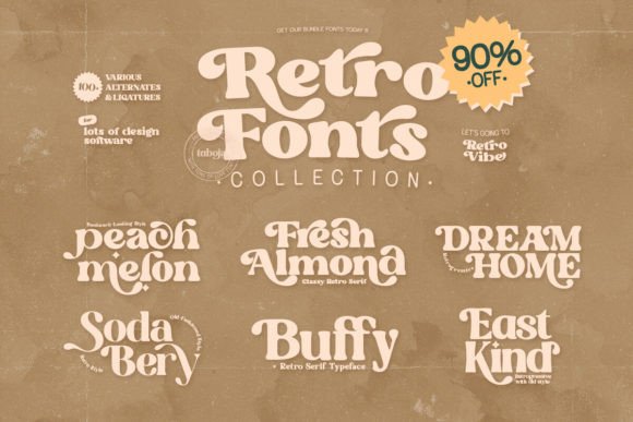 Retro Fonts Collection for Standout Campaigns