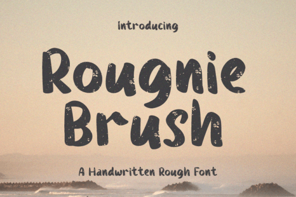 Rougnie Brush: A Bold Handwritten Font for Crafters and Makers