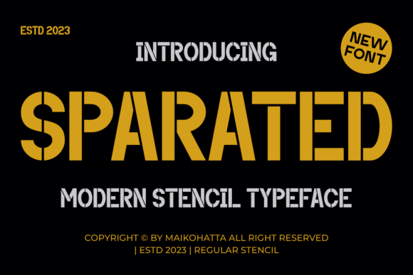 Sparated: A Stencil Sans Serif Font for Modern Web Design